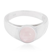 Natural Jewelry Rose Quartz Crown Rings For New Year Gift AU - £19.34 GBP
