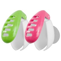 Travelon Anti-Bacterial Toothbrush Cover with Suction Cup - Set of 2 Pink/Green - £6.92 GBP