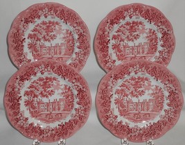 Set (4) J&amp;G Meakin Romantic England Pattern Dessert Or Pie Plates England - £31.60 GBP
