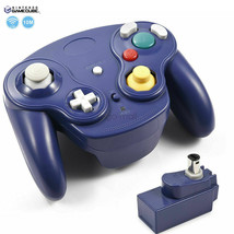 Blue 2.4G Wireless Gamecube Controller + Adapter For Gamecube Ngc Gc Con... - £31.46 GBP