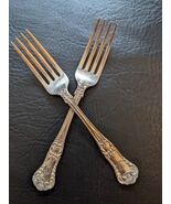 Lot De 2 Gorham Regent Motif Argent Plaque 7 IN 1902 Dîner Fourche Monog... - $382.84 MXN