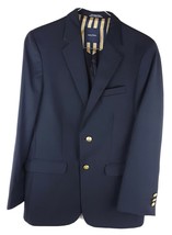 Nautica Navy Blue Blazer Sport Coat Brass Buttons Boys Size 7 Regular - £26.78 GBP