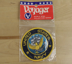 Vintage 1970&#39;s UNITED STATES NAVY Patch 3&quot; NIP By Voyager Originals - £6.24 GBP