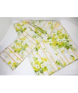 J P STEVENS Percale YELLOW Floral TWIN FLAT and PILLOWCASE Sheet Set USA... - £14.69 GBP