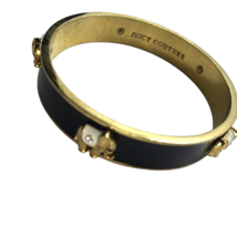 Juicy Couture Elephant Bracelet Black Enamel Rhinestone Bangle Boho - £11.81 GBP