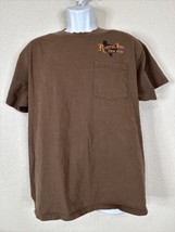 Port &amp; Company Men Size L Brown Reverend Jim&#39;s Dam Pub Buchanon T Shirt - £5.99 GBP