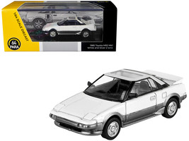 1985 Toyota MR2 MK1 White and Silver Metallic with Sun Roof 1/64 Diecast... - $26.61
