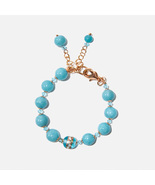 Handmade Czech Crystal, Blue Sponge Coral Beads Bracelet  - £29.09 GBP