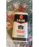 3-IN-ONE HOUSEHOLD OIL 3OZ Plastic Bottle 1/2 FULL - £7.63 GBP