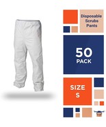 50 Pairs White Disposable Microporous Polypropylene Scrub Pants XL Water... - £120.63 GBP