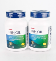 GNC Fish Oil Omega 3 Supplement 90ct 300mg Lot of 2 BB12/24+ Lemon Flavor - $24.14