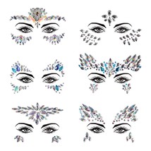 Face Gems 6 Sheets Mermaid Face Jewels for Makeup Rave Festival Hallowee... - $24.80