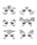 Face Gems 6 Sheets Mermaid Face Jewels for Makeup Rave Festival Hallowee... - £19.76 GBP