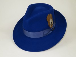 Bruno Capelo Hat Australian Wool Fedora Teardrop Crushable Bel Air BL593 Royal image 2