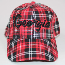 University Of Georgia Baseball Hat Red, White, Black Ball Cap 1 Size Fits All - £8.54 GBP