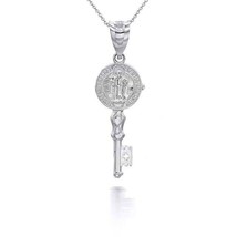 Sterling Silver Saint Benito Key Pendant Necklace - $17.99+