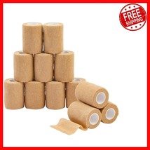 Versatile Self-Adherent Cohesive Wrap - 12 Rolls of 3in x 5yd Elastic Ba... - $508.49 MXN