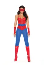 Elegant Moments Womens Spider Girl Super Hero Halloween Roleplay Costume Large R - £23.50 GBP