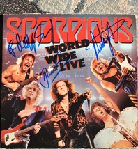 Scorpions Signed Album X3 - World Wide Live - R. Schenker, K. Meine, M. Jabs Coa - £249.82 GBP