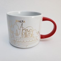 Starbucks Malta Coffee Mug Cup You Are Here Holiday Collection White Gold Red - £116.25 GBP