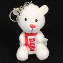 PEZ Winter 2014 Plush Polar Bear Candy Dispenser Keychain White Stuffed Animal - £7.12 GBP