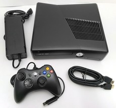 Microsoft XBOX 360 SLIM Black Video Game Console System Bundle Set Kit Xbox 360S - £124.51 GBP