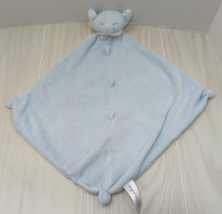 Angel Dear Blue elephant baby security blanket lovey knotted corners nubs - $7.83