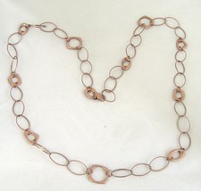 Vintage Elemental  Copper Colored Light  Weight Chain Necklace Premier D... - $19.99