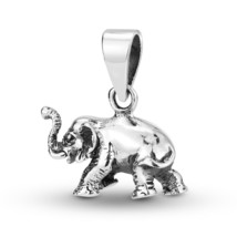 Exquisitely Detailed Majestic Elephant Sterling Silver Pendant - £22.21 GBP