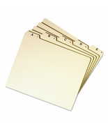 Smead Recycled Top Tab File Guides Alpha 1/5 Tab Manila Letter 25/Set 50176 - £31.46 GBP
