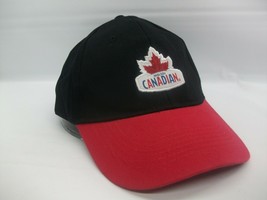 Molson Canadian Beer Hat Red Black Hook Loop Baseball Cap - £19.66 GBP