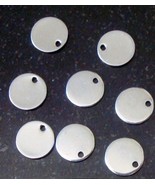 10 Blank stamping blanks Stainless steel jewelry signature tags 10mm rnd... - £2.05 GBP