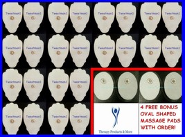 (+Bonus) 24 Replacement Electrode Pads Lg For Pinook Mini Massager Tens Ems Nmes - £18.94 GBP
