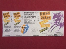 Rolling Stones Urban Jungle Europe 1990 Ticket 2 7/8&quot; X 6 3/4&quot; Newcastle 18/7/90 - £21.79 GBP