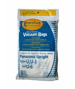 3 Panasonic U, U-3 &amp; U-6 Upright Vacuum Cleaner Bags, MC-V145M, MC-115P,... - £4.80 GBP