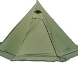 4 Persons 5Lb Lightweight Tipi Hot Tents With Stove Jack And 7&#39;3&quot; Standi... - £172.95 GBP