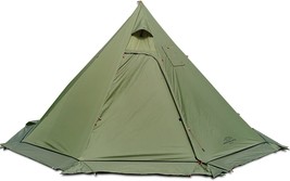 4 Persons 5Lb Lightweight Tipi Hot Tents With Stove Jack And 7&#39;3&quot; Standi... - £162.73 GBP