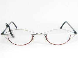 Vintage Grant 2316 G64 SILVER-GREY / Red Eyeglasses Glasses Frame 42-24-140mm - £82.12 GBP