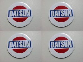 Datsun - Set of 4 Metal Stickers for Wheel Center Caps Logo Badges Rims  - £19.90 GBP+