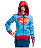 MELISSA BENOIST KARA DANVERS SUPER GIRL RED HOODIE FAUX LEATHER JACKET A... - $164.11 CAD