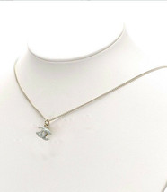 1ct Diamond Necklace 14k White Gold Plated Engagement Wedding Gift Her - £64.44 GBP