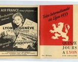 Lyon France International Fair Booklet 1953 Air France  - £21.74 GBP
