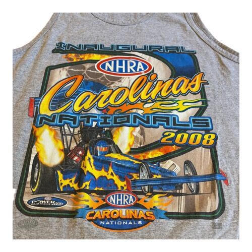 NHRA Inaugural Carolinas Nationals 2008 XL Tank Top Drag Racing Souvenir Shirt - $28.04