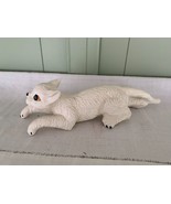 Vintage Stalking / Running White Norcrest Ceramics  Cat 14” w/ Label - $1,228.24 MXN