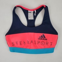 Stella McCartney Adidas Sports Bra Women&#39;s XS Racerback Neon Multi-Color Padded - £12.75 GBP