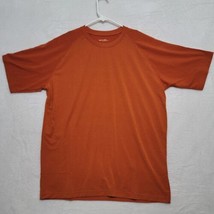 Sport Tek Men&#39;s T-Shirt Size L Large Orange Short Sleeve Casual - $11.87