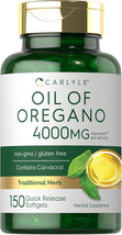 Carlyle Oregano Oil 4000Mg Supplement |150 Softgel Capsules | Contains Carvacrol - £13.90 GBP