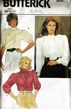 Misses' BLOUSES Vintage 1980's Butterick Pattern 6019 Sz 14-16-18 UNCUT - $12.00
