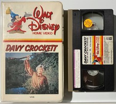 Davy Crockett Walt Disney Home Video White Clamshell VHS 1980s Tested - £7.72 GBP