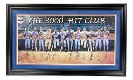 MLB 3000 Hit Equipe (12) Signé Encadré Lithographie Hits Inscr Mays Aaron &amp; Bas - £1,322.90 GBP